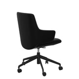 Laurel Home Office - Paloma Black - Low Back - Armchair