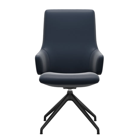 Laurel HB D350 - Paloma Oxford Blue - Matte Black - Armchair