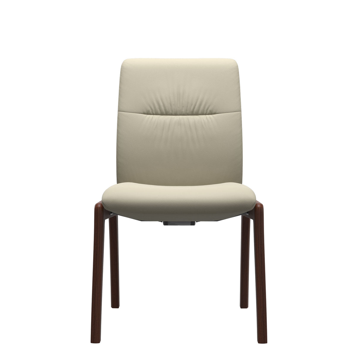 Mint Low Back Dining Chair - Paloma Light Grey - Walnut - Armless