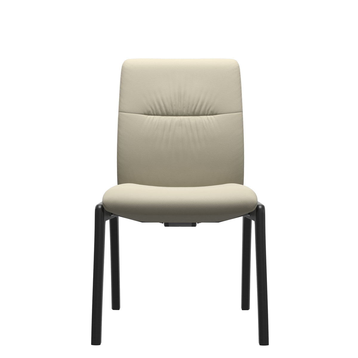 Mint Low Back Dining Chair - Paloma Light Grey - Black - Armless