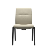 Mint Low Back Dining Chair - Paloma Light Grey - Black - Armless