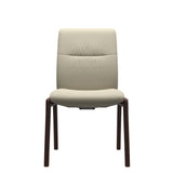 Mint Low Back Dining Chair - Paloma Light Grey - Brown - Armless