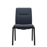 Mint Low Back Dining Chair - Paloma Oxford Blue - Black - Armless
