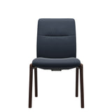 Mint Low Back Dining Chair - Paloma Oxford Blue - Brown - Armless