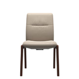Mint Low Back Dining Chair - Paloma Mushroom - Walnut - Armless