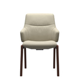 Mint Low Back Dining Chair - Paloma Light Grey - Walnut - Armchair