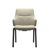 Mint Low Back Dining Chair - Paloma Light Grey - Black - Armchair