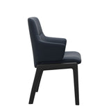 Mint Low Back Dining Chair - Paloma Oxford Blue - Black - Armchair