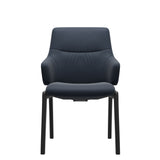 Mint Low Back Dining Chair - Paloma Oxford Blue - Black - Armchair