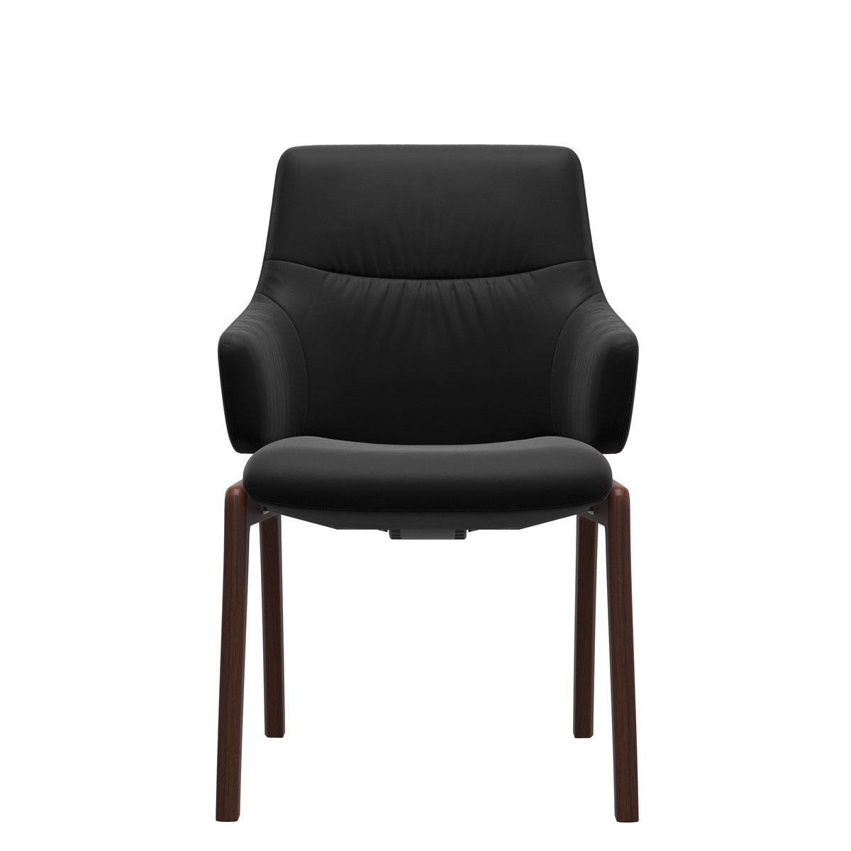 Mint Low Back Dining Chair - Paloma Black - Walnut - Armchair