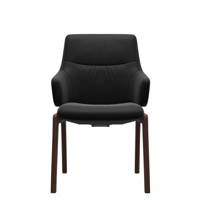 Mint Low Back Dining Chair - Paloma Black - Walnut - Armchair
