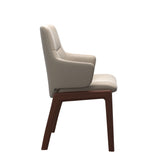 Mint Low Back Dining Chair - Paloma Mushroom - Walnut - Armchair