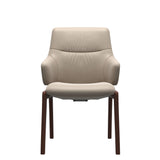 Mint Low Back Dining Chair - Paloma Mushroom - Walnut - Armchair