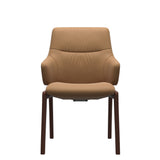 Mint Low Back Dining Chair - Paloma Taupe - Walnut - Armchair
