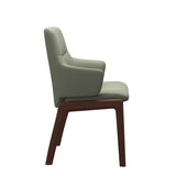 Mint Low Back Dining Chair - Paloma Shadow Green - Walnut - Armchair