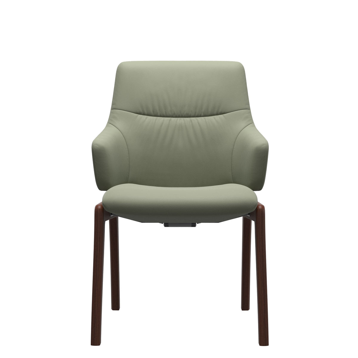 Mint Low Back Dining Chair - Paloma Shadow Green - Walnut - Armchair