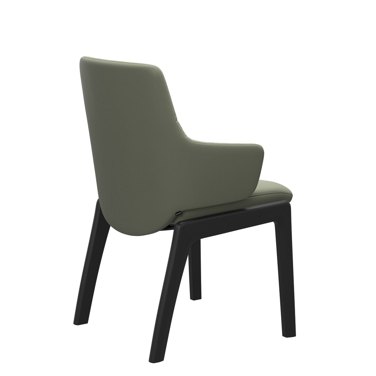 Mint Low Back Dining Chair - Paloma Shadow Green - Black - Armchair