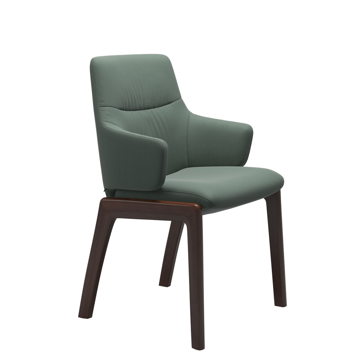 Mint Low Back Dining Chair - Paloma Sage Green - Brown - Armchair
