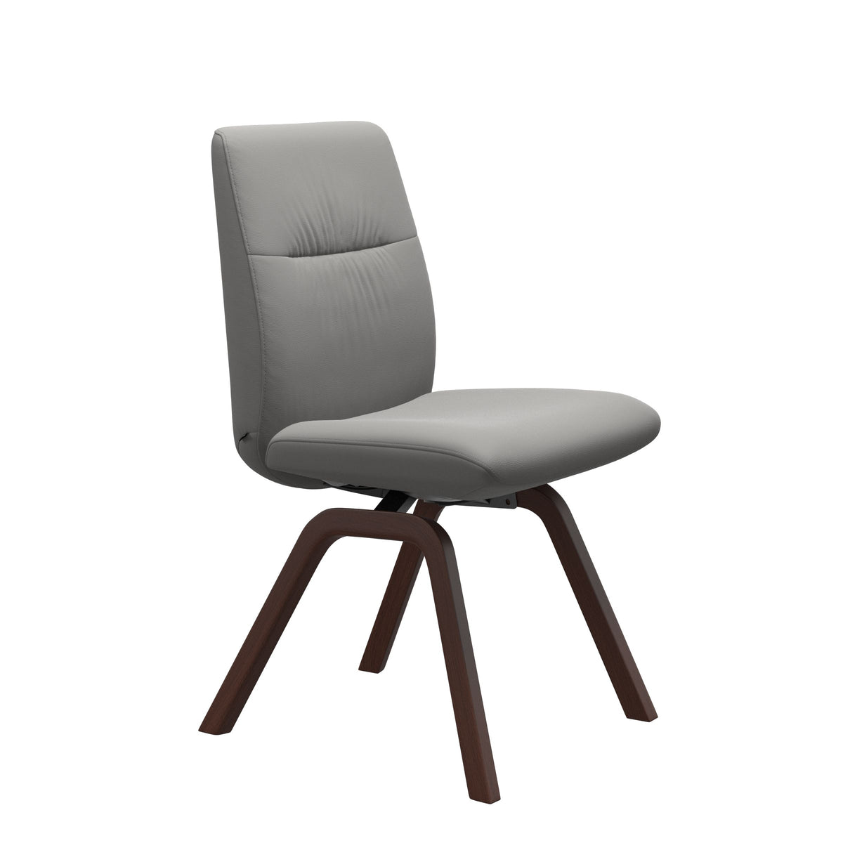 Mint Low Back Dining Chair - Paloma Silver Grey - Walnut - Armless