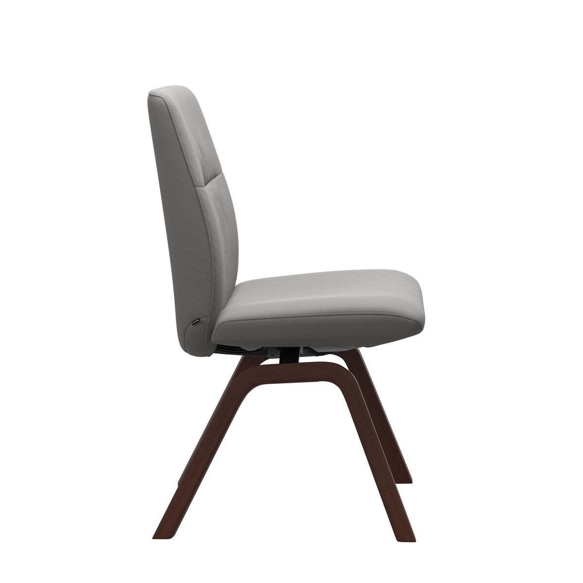 Mint Low Back Dining Chair - Paloma Silver Grey - Walnut - Armless