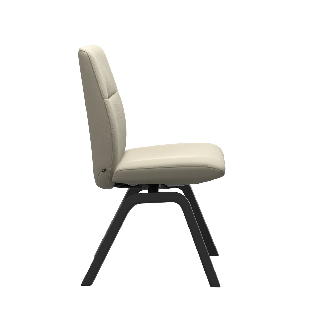 Mint Low Back Dining Chair - Paloma Light Grey - Black - Armless