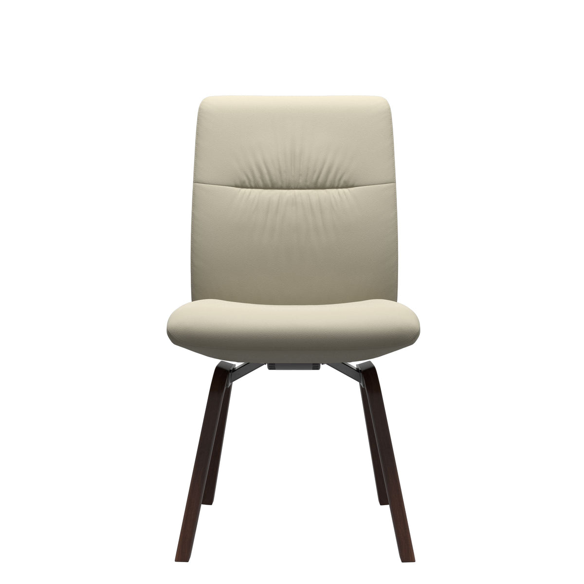 Mint Low Back Dining Chair - Paloma Light Grey - Brown - Armless