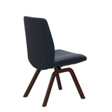 Mint Low Back Dining Chair - Paloma Oxford Blue - Walnut - Armless