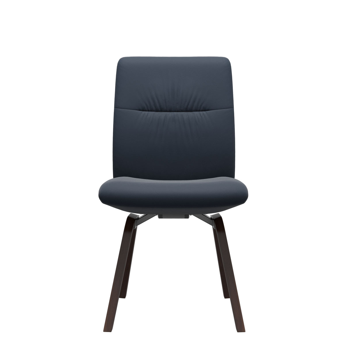 Mint Low Back Dining Chair - Paloma Oxford Blue - Brown - Armless