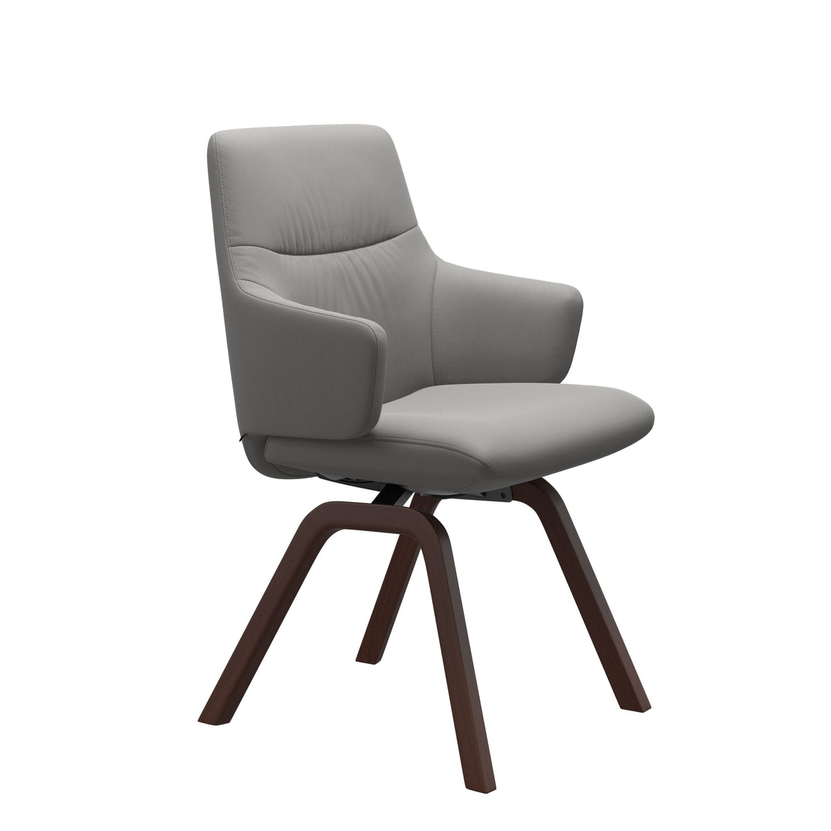 Mint Low Back Dining Chair - Paloma Silver Grey - Walnut - Armchair