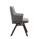 Mint Low Back Dining Chair - Paloma Silver Grey - Walnut - Armchair