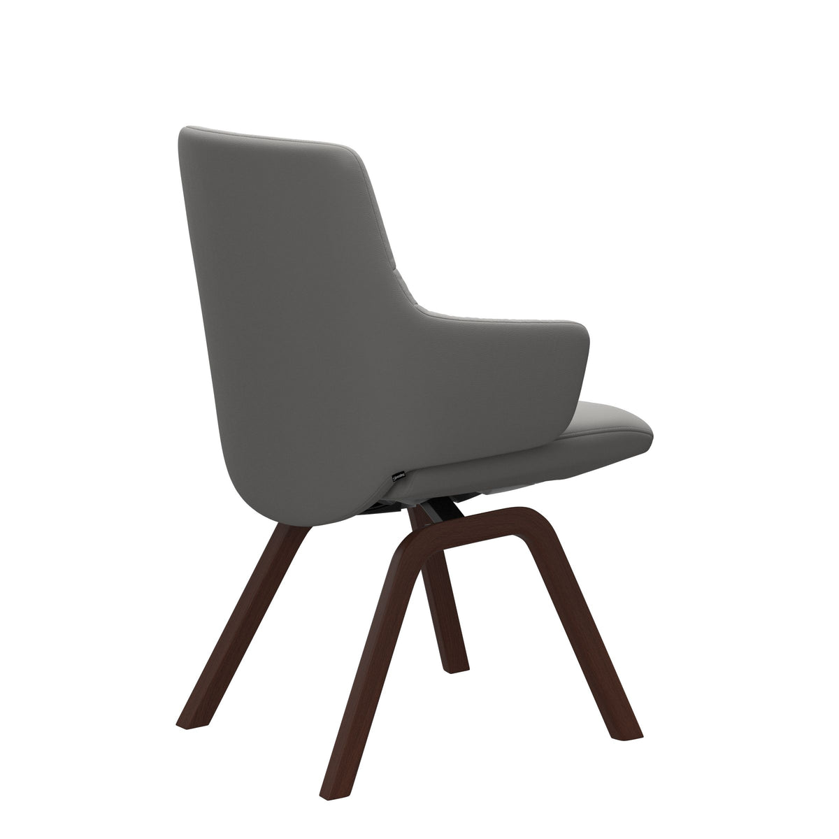 Mint Low Back Dining Chair - Paloma Silver Grey - Walnut - Armchair