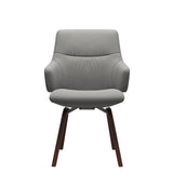 Mint Low Back Dining Chair - Paloma Silver Grey - Walnut - Armchair