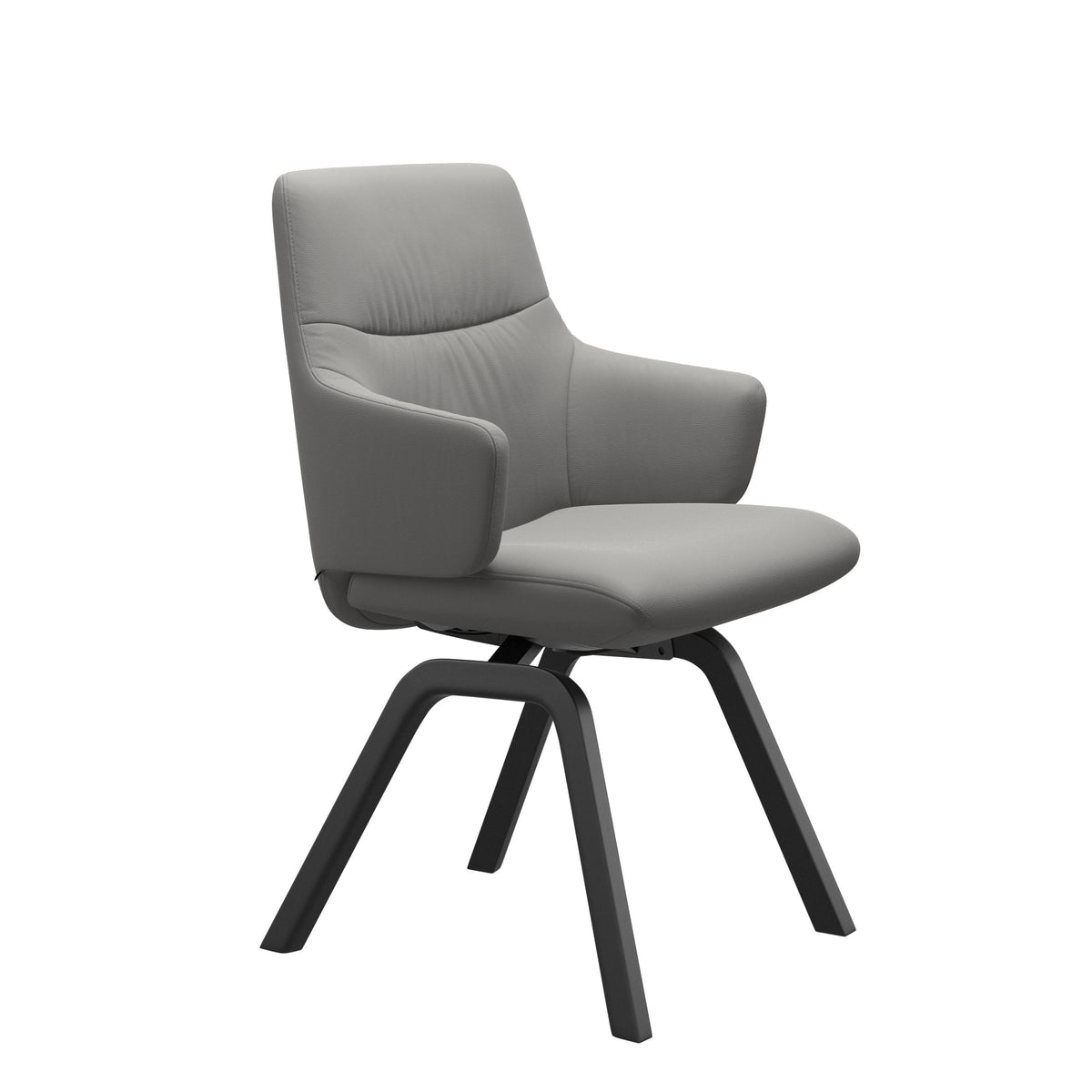 Mint Low Back Dining Chair - Paloma Silver Grey - Black - Armchair