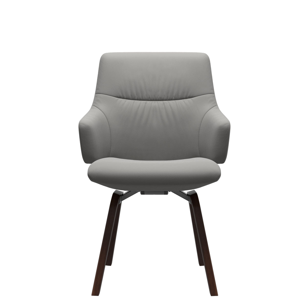 Mint Low Back Dining Chair - Paloma Silver Grey - Brown - Armchair