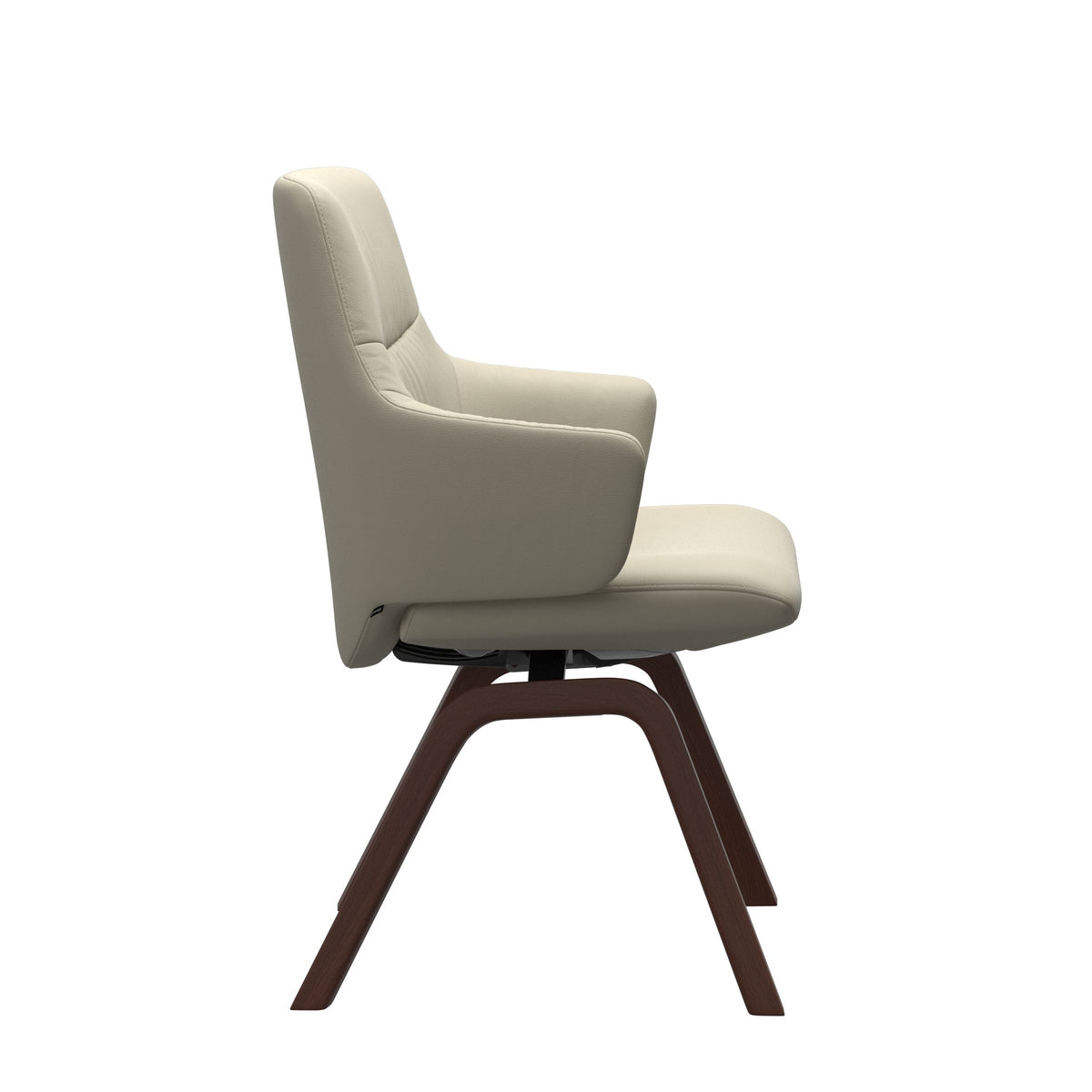 Mint Low Back Dining Chair - Paloma Light Grey - Walnut - Armchair