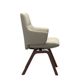 Mint Low Back Dining Chair - Paloma Light Grey - Walnut - Armchair