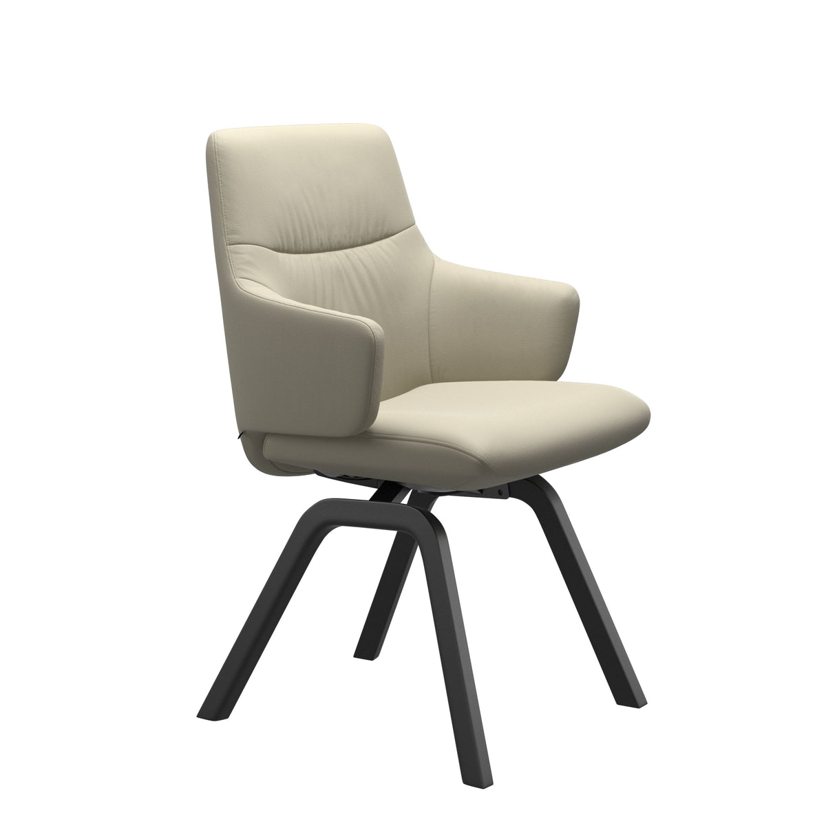Mint Low Back Dining Chair - Paloma Light Grey - Black - Armchair