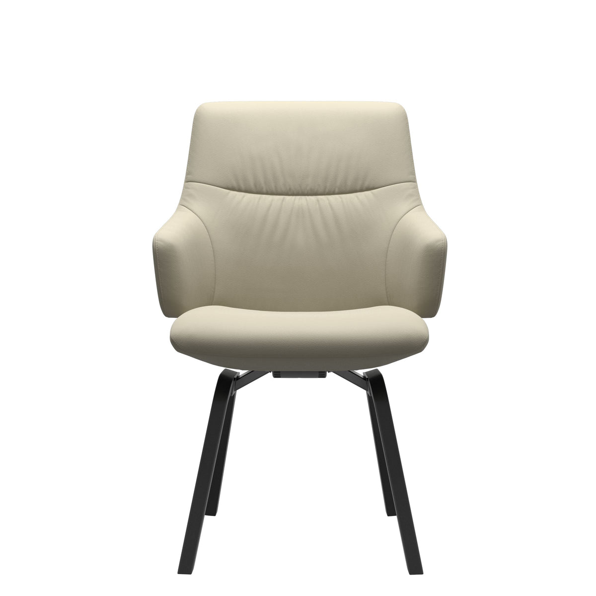 Mint Low Back Dining Chair - Paloma Light Grey - Black - Armchair