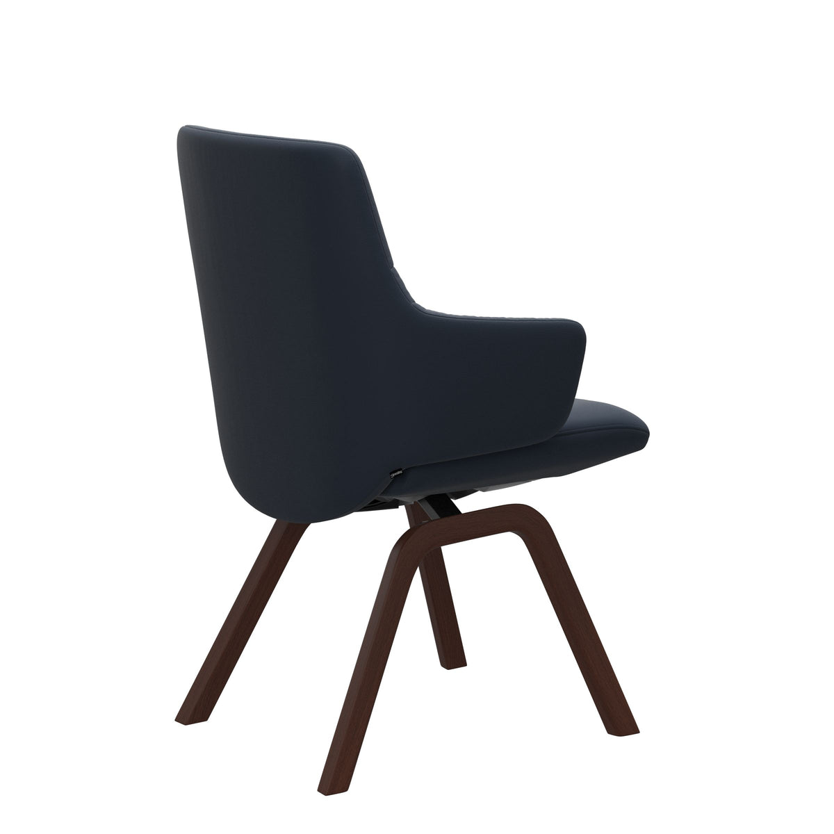 Mint Low Back Dining Chair - Paloma Oxford Blue - Walnut - Armchair
