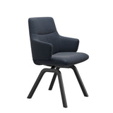 Mint Low Back Dining Chair - Paloma Oxford Blue - Black - Armchair