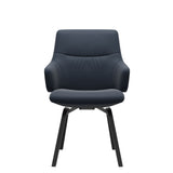 Mint Low Back Dining Chair - Paloma Oxford Blue - Black - Armchair