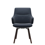 Mint Low Back Dining Chair - Paloma Oxford Blue - Brown - Armchair