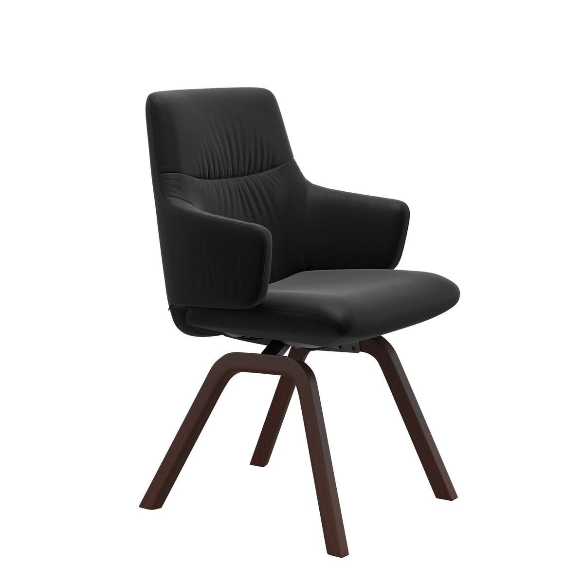 Mint Low Back Dining Chair - Paloma Black - Walnut - Armchair