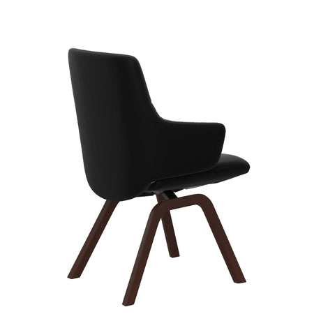 Mint Low Back Dining Chair - Paloma Black - Walnut - Armchair