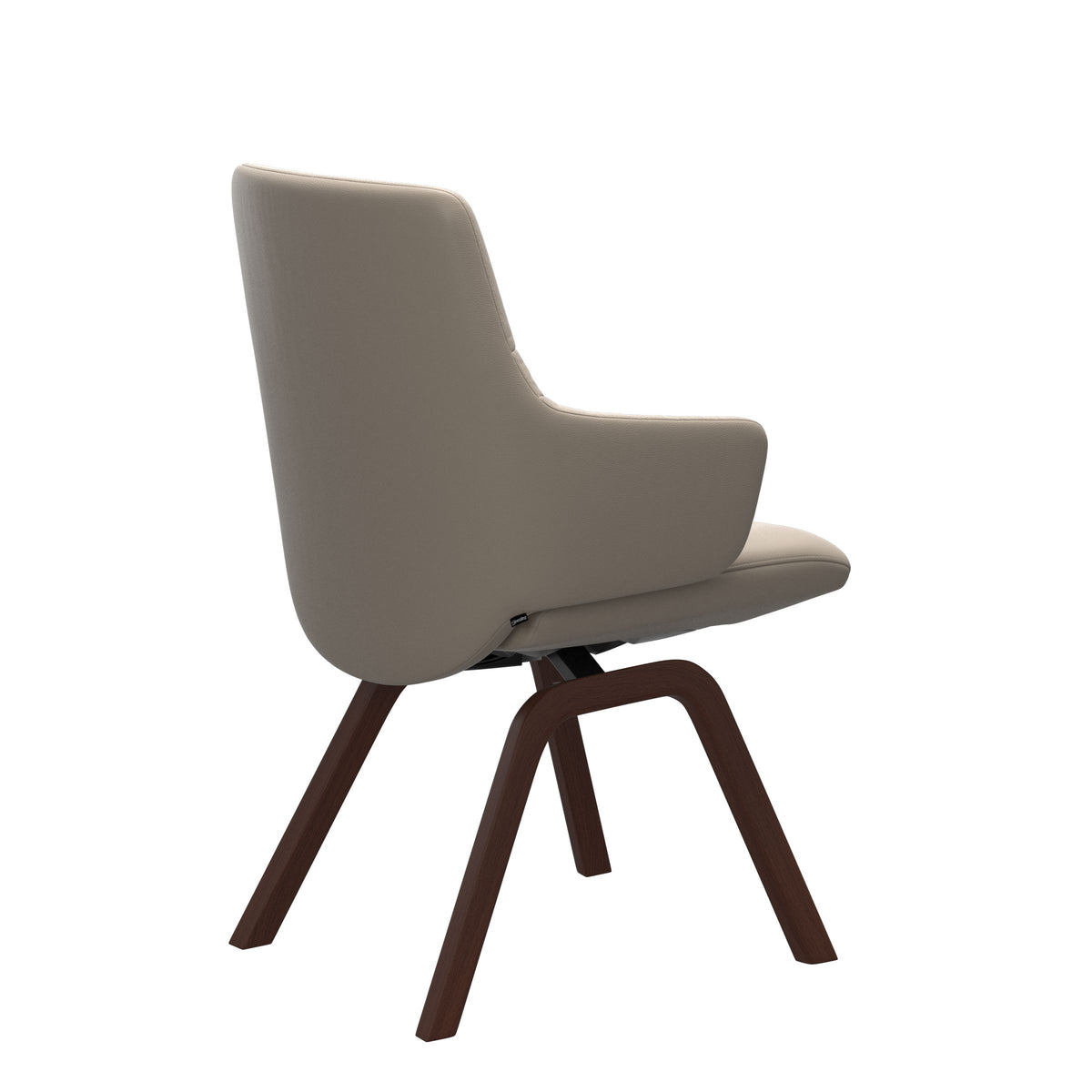 Mint Low Back Dining Chair - Paloma Mushroom - Walnut - Armchair