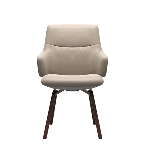 Mint Low Back Dining Chair - Paloma Mushroom - Walnut - Armchair