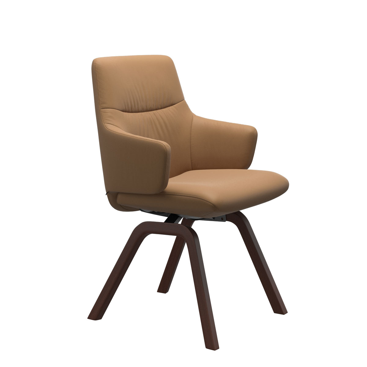 Mint Low Back Dining Chair - Paloma Taupe - Walnut - Armchair