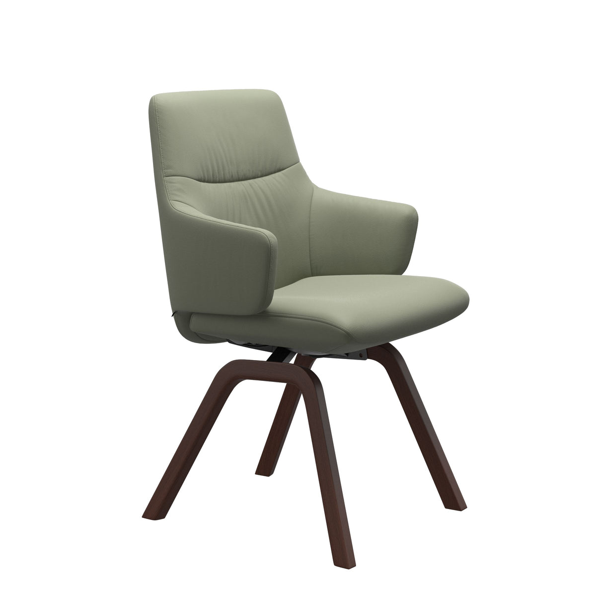 Mint Low Back Dining Chair - Paloma Shadow Green - Walnut - Armchair