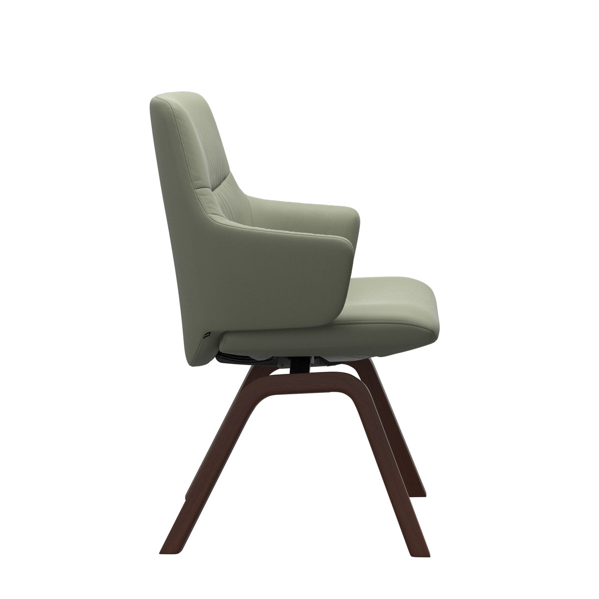 Mint Low Back Dining Chair - Paloma Shadow Green - Walnut - Armchair
