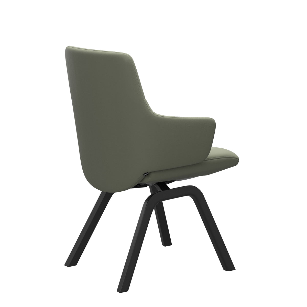 Mint Low Back Dining Chair - Paloma Shadow Green - Black - Armchair